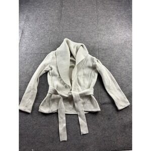 Armani Exchange Womens XS Sweater Tie Wrap Cardigan Cream Ballerina Girly Preppy